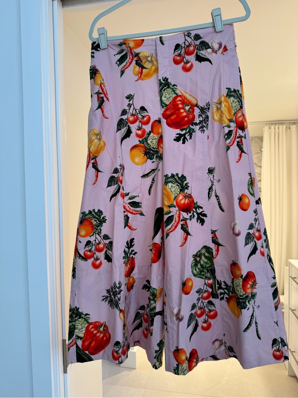 Maeve Anthropologie garden vegetable high-rise printed crop wide-leg pants - Picture 3 of 6